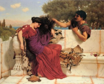  classicist Canvas - The Old Old Story Neoclassicist lady John William Godward